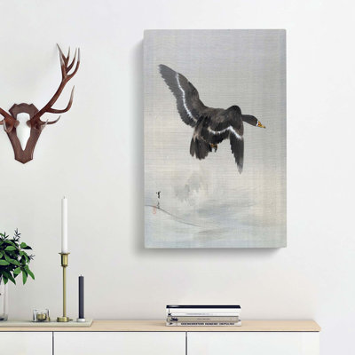 Flying Goose by Watanabe Seitei - Wrapped Canvas Painting