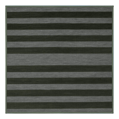 Tapis vert à rayures horizontales lavable à la machine