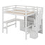 Lit mezzanine double avec bureau en L et escaliers, tiroirs, armoire-1414425670