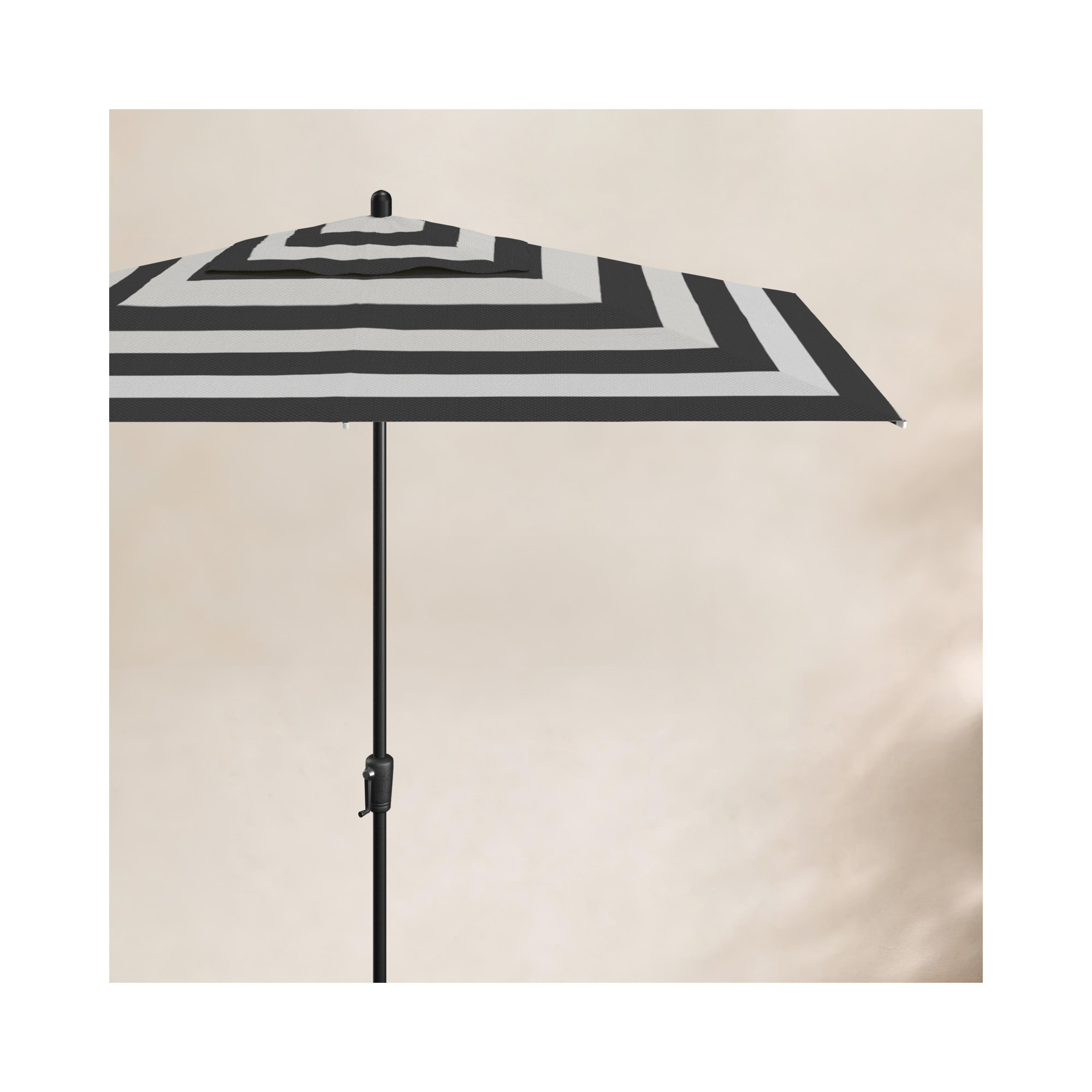 Natalie 103'' Outdoor Umbrella, Black Stripe Sunbrella®, Black Sapphire