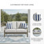 Causeuse d'extérieur avec coussin Springbrook