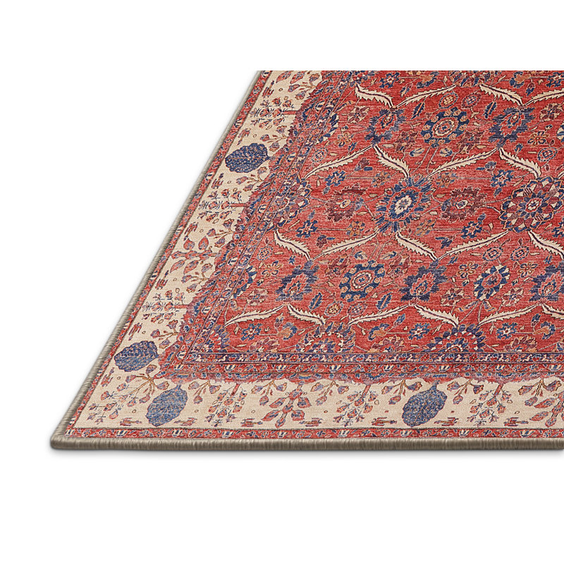 Tapis oriental rouge / beige Rosella, Rectangle 8 pi x 10 pi