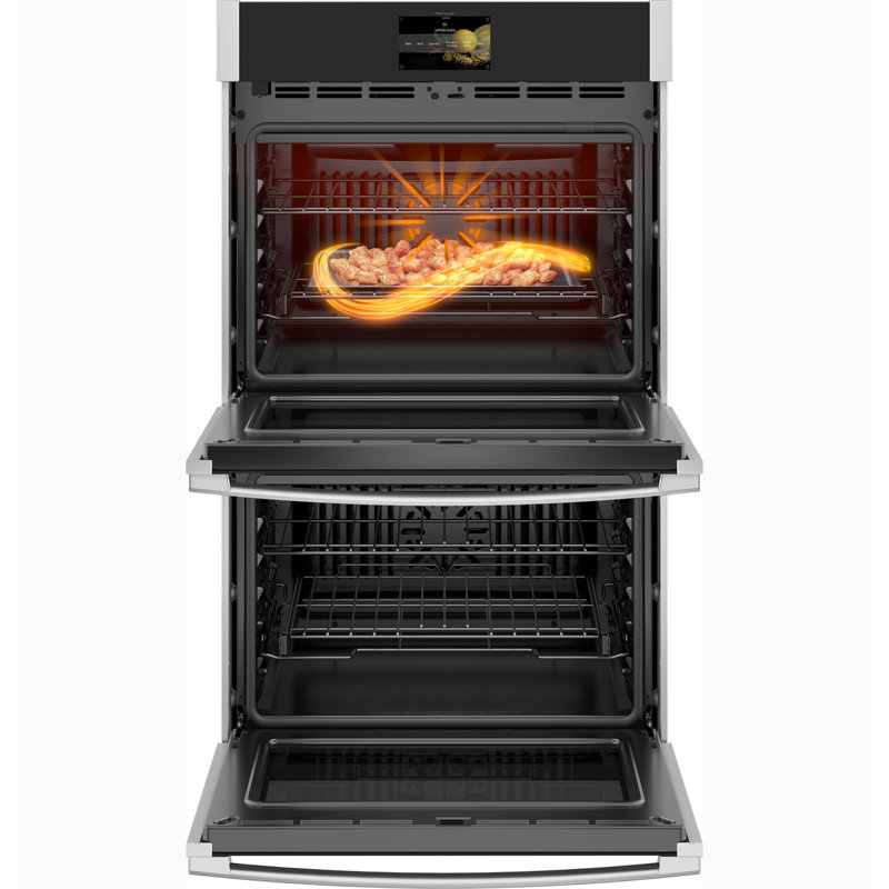 GE Profile Smart Appliances 29.75" Self-Cleaning Convection Electric Double Wall Oven, Stainless Steel