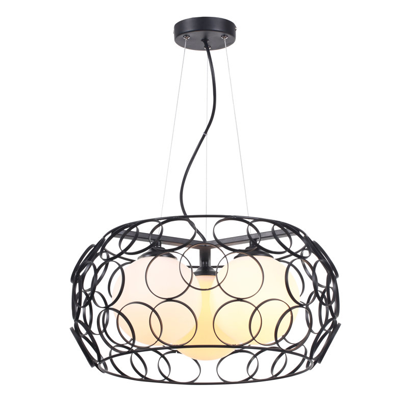Kestner 3 - Light Black Cluster Pendant