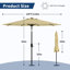Parasol de table de patio de 10 pi avec manivelle et inclinaison à bouton-poussoir, cadre en fer à 8 nervures pour la cour, la terrasse et la piscine-1764786927