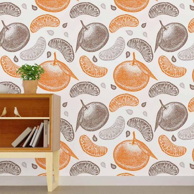 Rouleau de papier peint lisse L 126 po x l 24 po Ondina