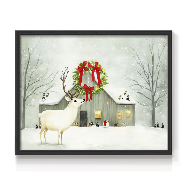 Chirstmas Art-CDL - Reproduction encadrée - Restickable, H 22 po x l 28 po, Noir, noir, noir, noir