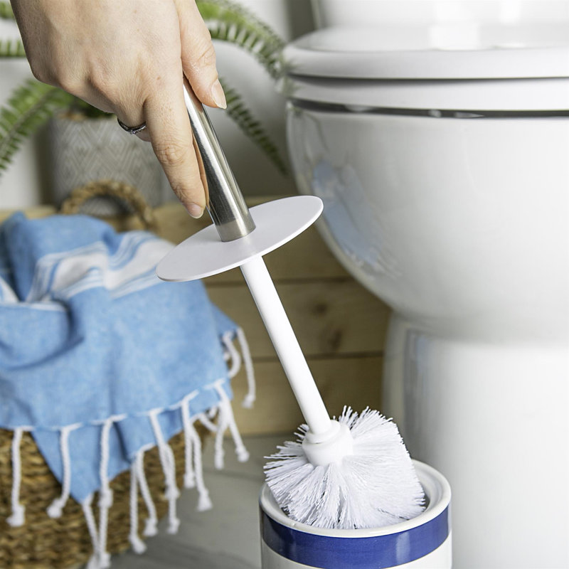 Harbour Housewares - Ceramic Toilet Brush, Navy