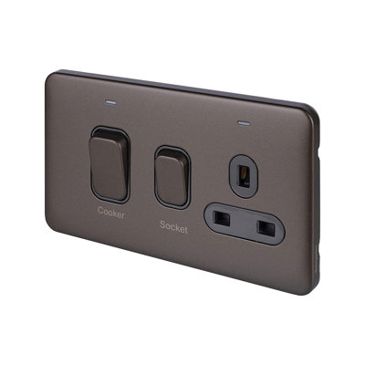Lisse Screwless Cooker Control Wall Mounted Socket