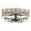 Nazmir 6 - Person Patio Dining Set Square Table with Cushions Included