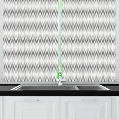 Chevron Tailored Kitchen Curtain