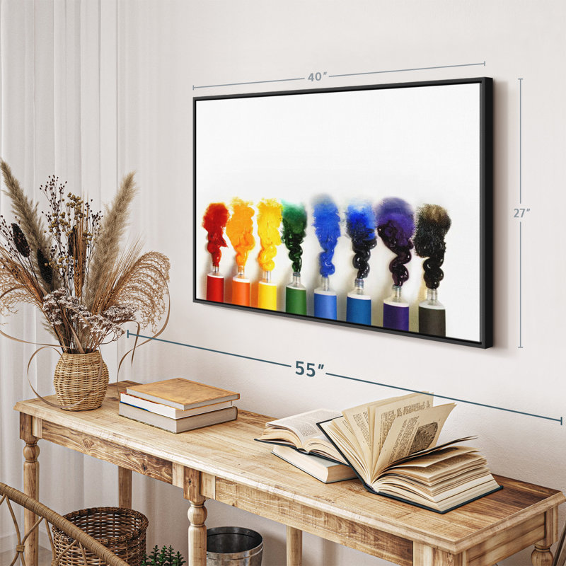" Acrylic Paint Tubes Canvas Print ", 27" H x 40" W