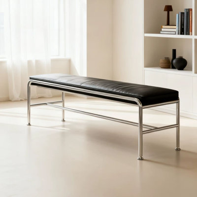 Banc rembourré noir