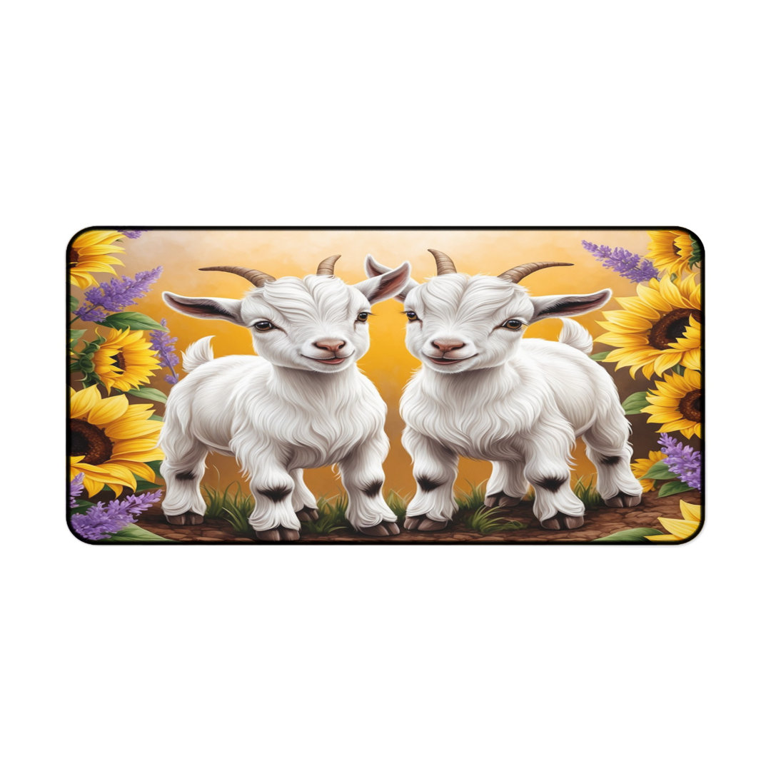 Twin Goats Sunflower Lavender Desk Mat