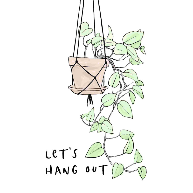 Lets Hang Plant, H 18 po x l 12 po
