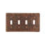 Copper Switchplate Quadruple Toggle Switch Cover