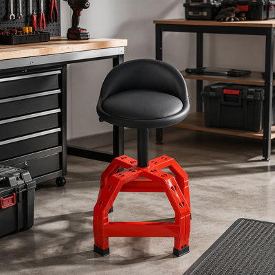 Pneumatic  Degree Swivel Stool, Mechanics Rolling Creeper Seat, Heavy Duty Rolling Mechanics Stool, Shop Stool