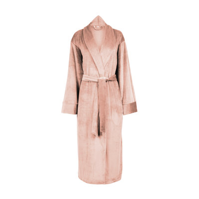 Laperle Women's Velour Robe Plush Lounge Wear with Pockets and Attached Belt
