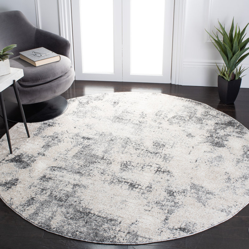 Scriber Performance Abstract Rug, Round 6'7"