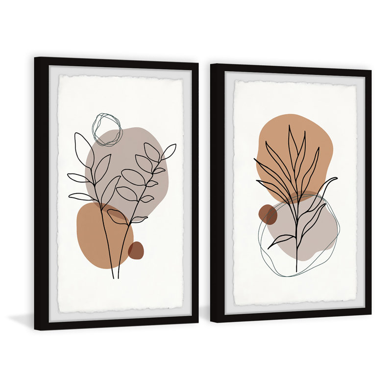 Growing On Boulders by Marmont Hill - 2 Piece Single Picture Frame Painting Set, 91" H x 61" W x 3.81" D