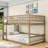 Queen Over Queen Bunk Bed With Guardrails-416836846