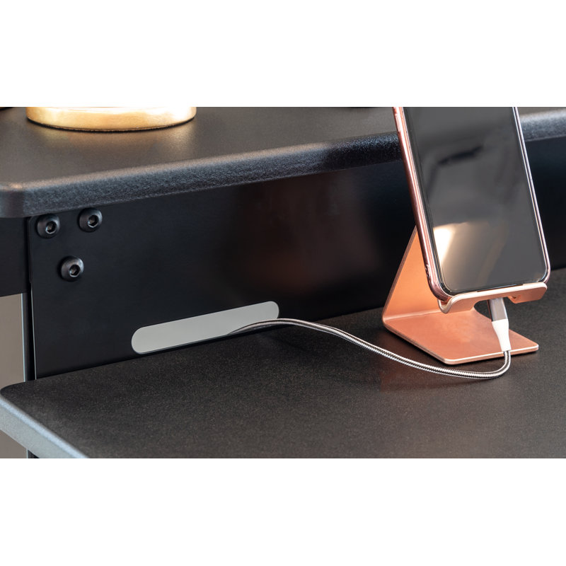 Bureau debout à hauteur ajustable Selinger, H 33,5 po x l 47 po x P 28,5 po, Noir