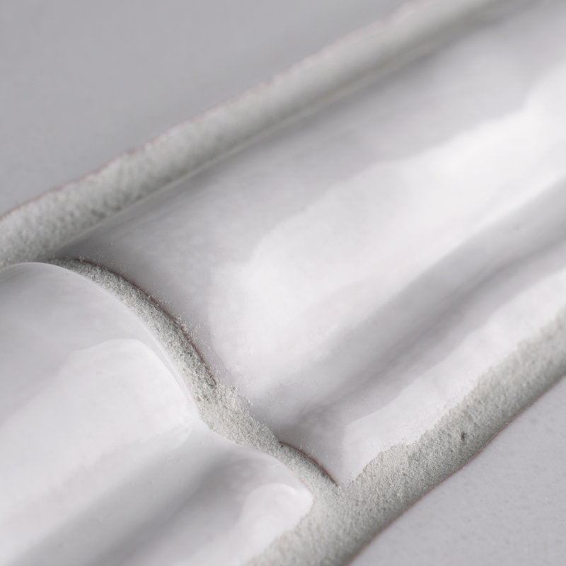 Antic Special 6" x 2" Glossy Ceramic Mudcap Tile Trim in Milk