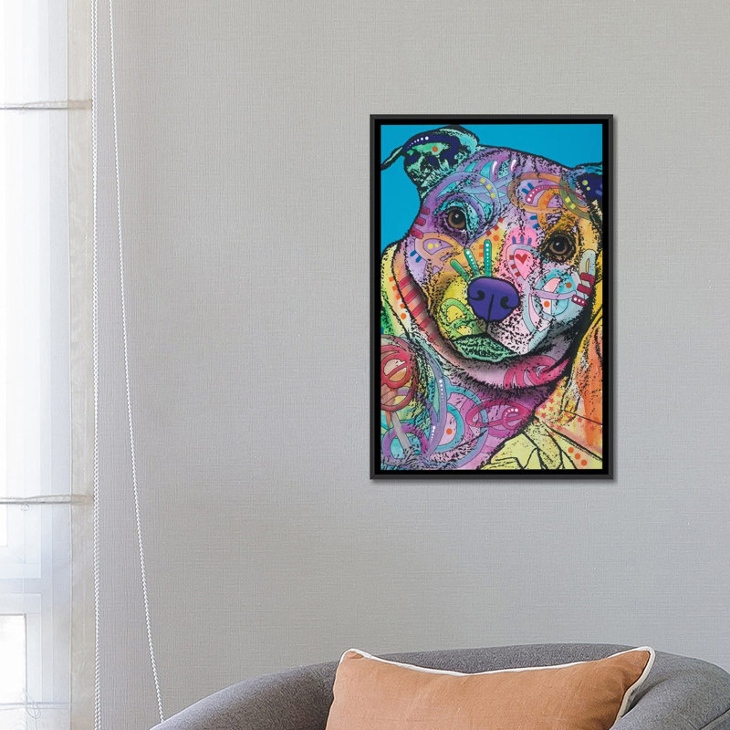 « joe willie », reproduction d’impression sur toile, H 26 po x l 18 po x P 1,5 po, Toile avec cadre noir, Pas de tapis