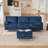 4-Piece 92.1"W Modular Sofa Sectional With Ottoman-1564293372