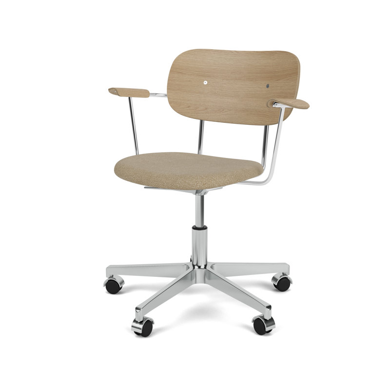 Co Swivel Task Chair, Silver, Acrylic Blend