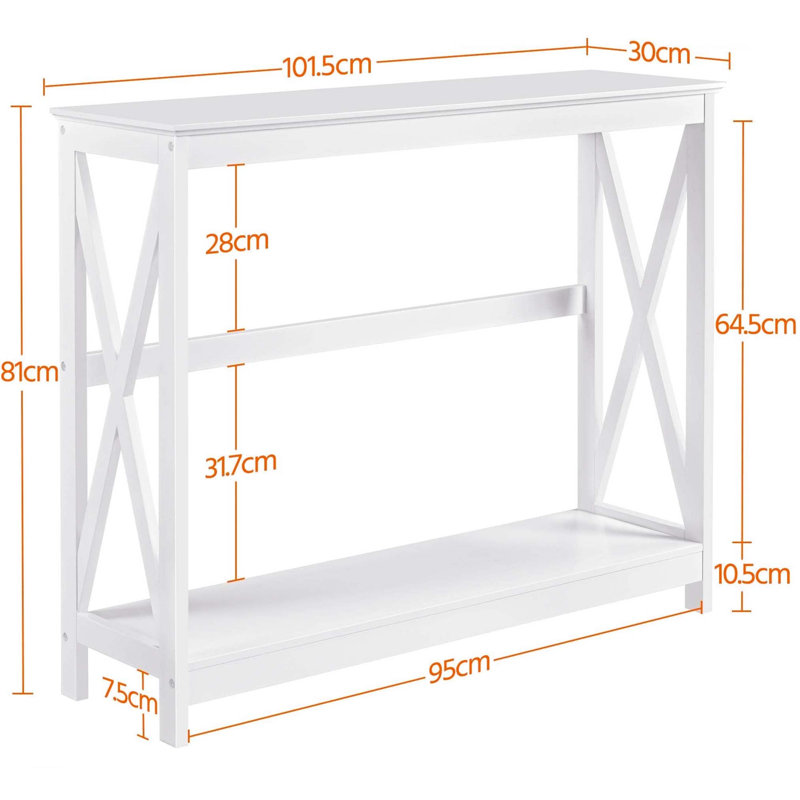 Annam 101cm Console Table, White