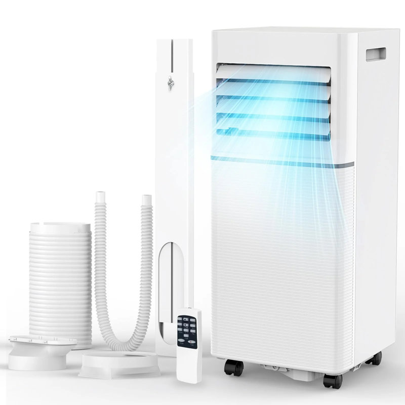 Climatiseur portatif Electactic 10000 Btu, 2 vitesses de ventilateur, affichage à DEL, filtre lavable
