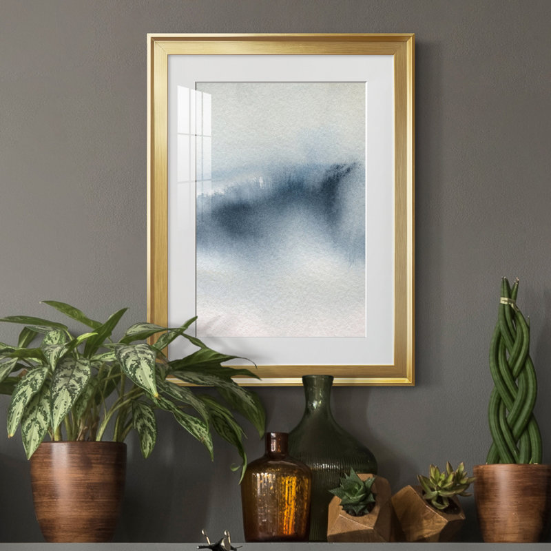 Summer Rain I - peinture encadrée, H 18,5 po x l 24,5 po x P 1,5 po, Or