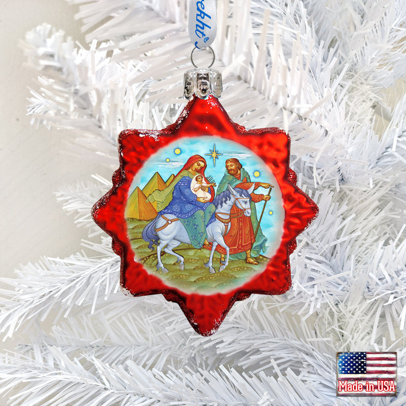 4'' Handmade Glass Holiday Shaped Ornament
