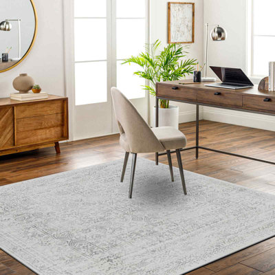 Copenhaver Power Loom Grey/Cream Area Rug