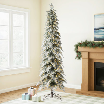 Hersi Frosted 9' Pre-Lit Spruce Christmas Tree