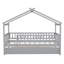 Twin Size Wooden House Bed With Trundle, Creative And Space-Saving Design For Kids' Bedrooms-1629607728