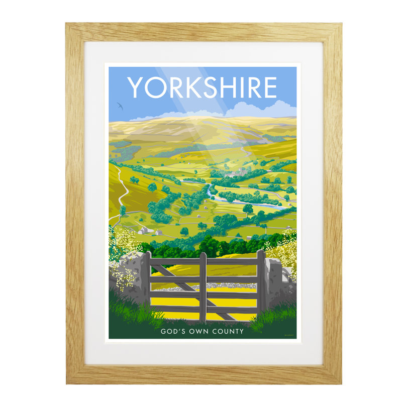 Yorkshire 2 by Stephen Millership - Print, Oak, 54cm H x 44cm W x 2.2cm D