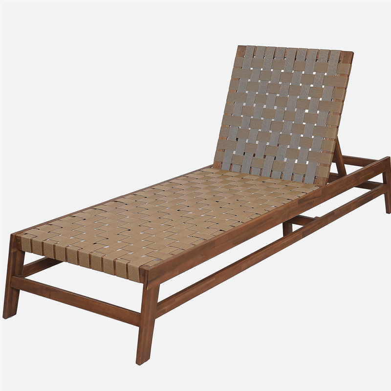 Outdoor Rope Chaise Lounge, Mocha/Light Brown