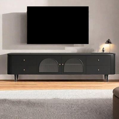 French Retro Style Wood TV Stand