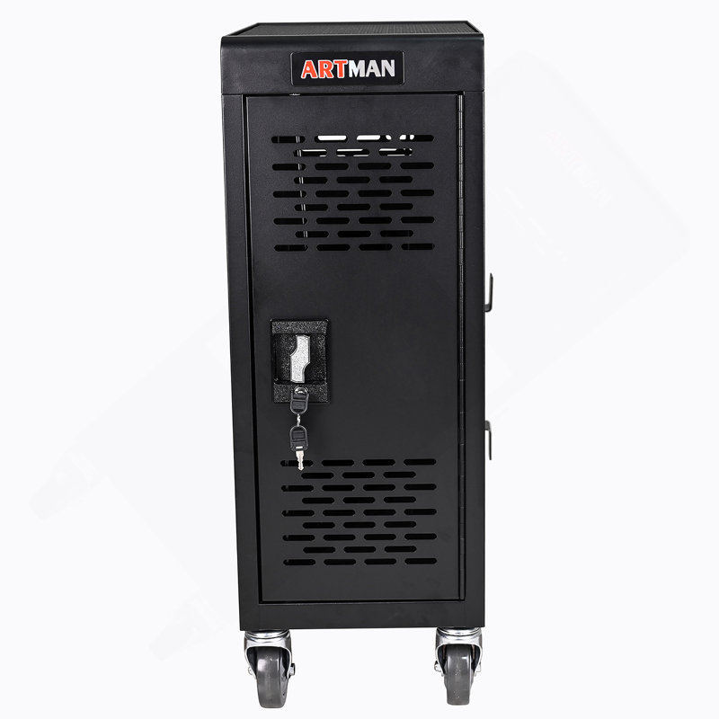 Removable Locking Charging Cabinet  Laptop, Chromebook, Black