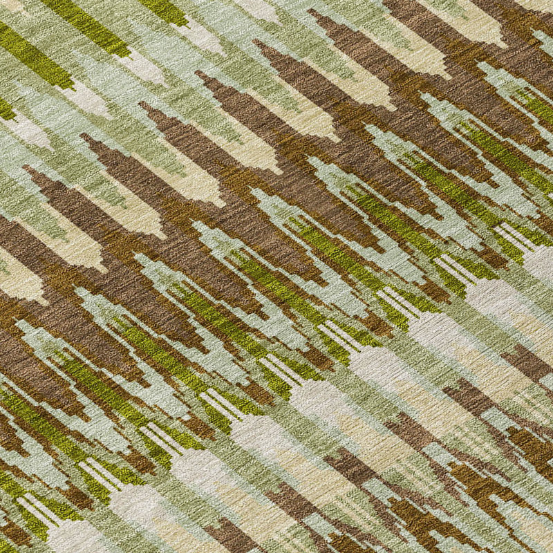 Washable Abstract Indoor / Outdoor Rug, Rectangle 9' x 12'