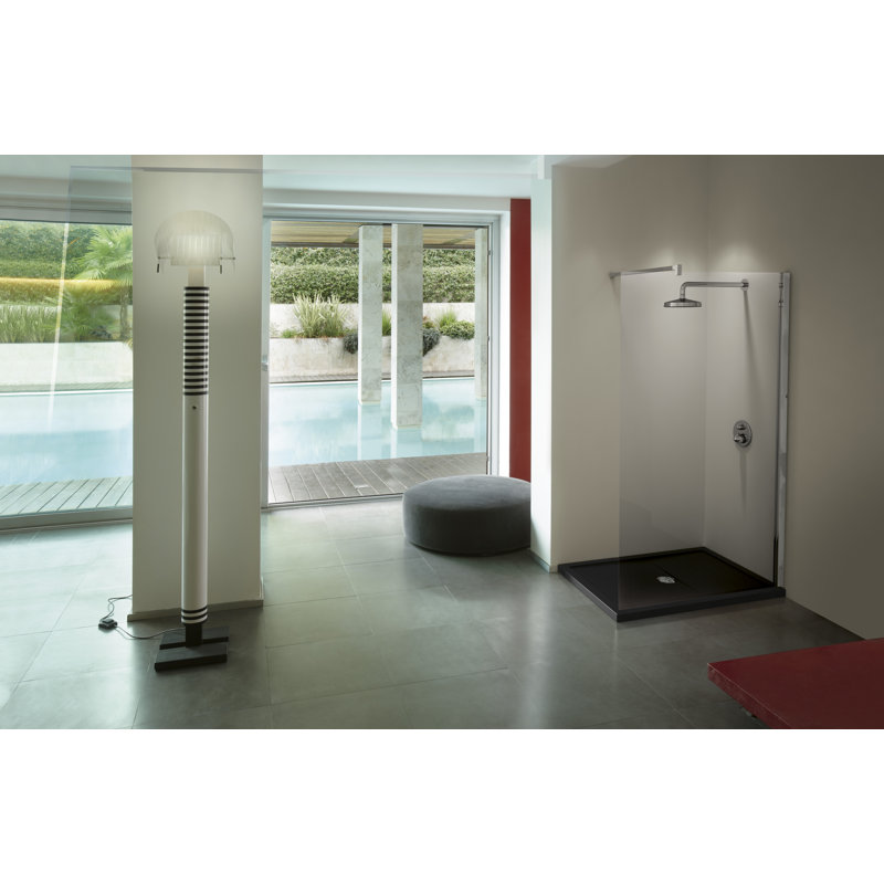 Kuadra Slab Semi-Frameless Wet Room Glass Screens with Clear Glass, 2000 mm x 1400 mm