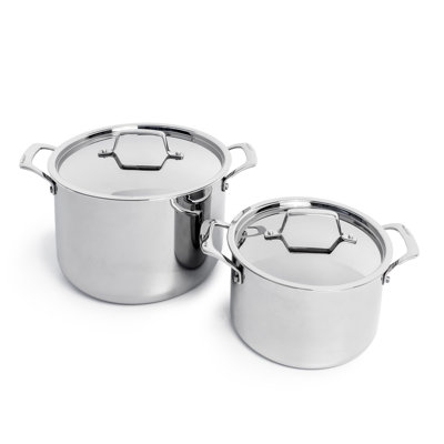 Professional SS 18/10 Tri-Ply  4Qt Stock Pot With SS Lid, 8"