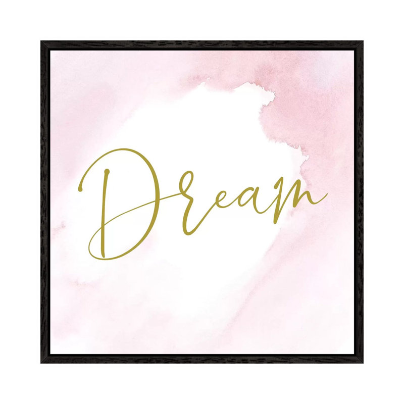 Dream 1 Piece Wall Art on Canvas, 66.04cm H x 66.04cm W x 3.81cm D, Black Floater Framed