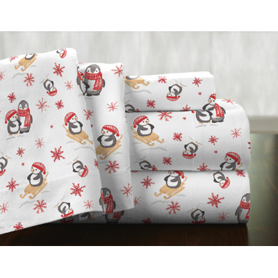 Penguin Flannel Abstract Sheet Set