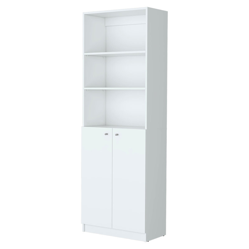 White 2-Door Bookcase, White