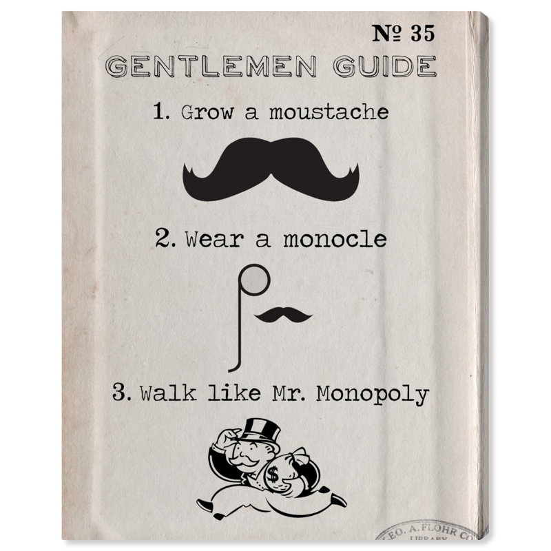 Gentlemen Guide - Impression sur toile, H 45 po x l 36 po