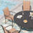 6-Person Round Patio Dining Set With Stackable PVC-coated polyester Chairs-398260