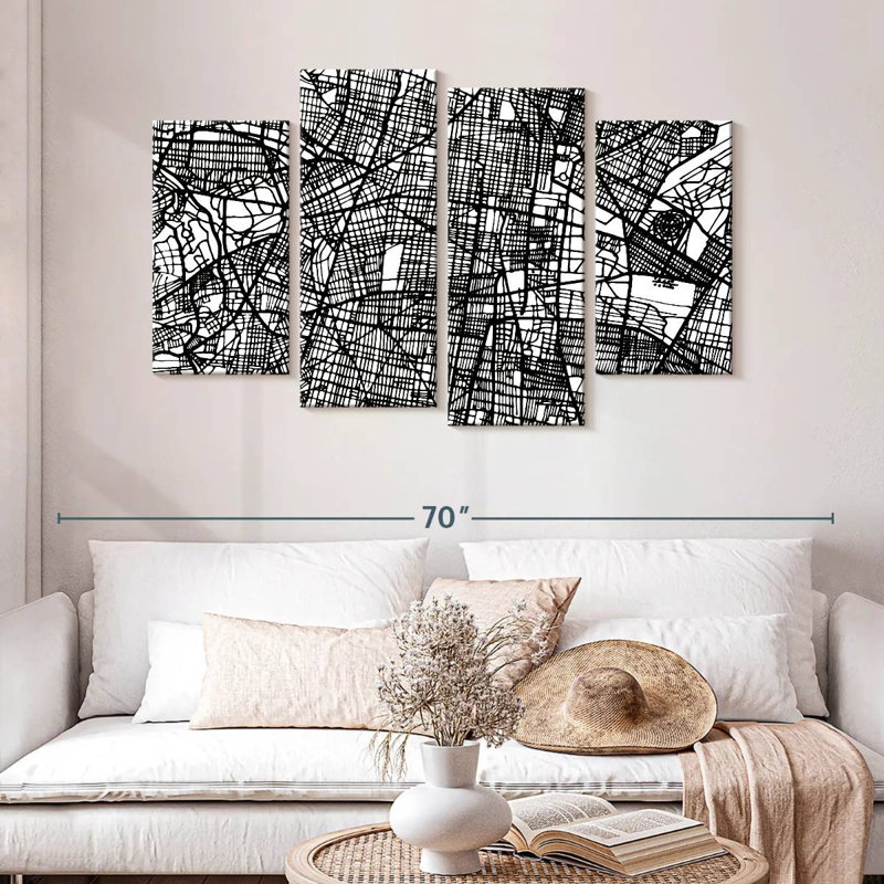 Aliaz Mexico City Map, 32" H x 52" W